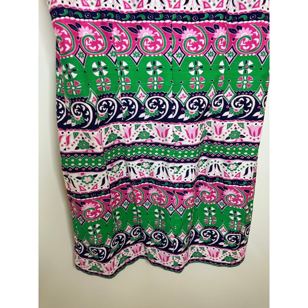 Talbots Fringed Sheath Dress Sleeveless Colorful Printed Plus Size 16P 16 Petite - Picture 13 of 16